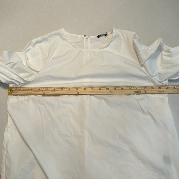 J. McLaughlin White Ruffle Sleeve Baylee Blouse Size L - Picture 8 of 14